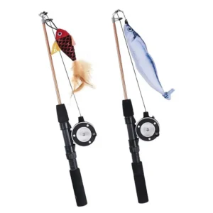 Retractable Fishing Rod Cat Teaser Toy