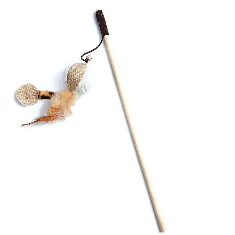 FeatherPounce Wooden Cat Teaser Wand - Image 8
