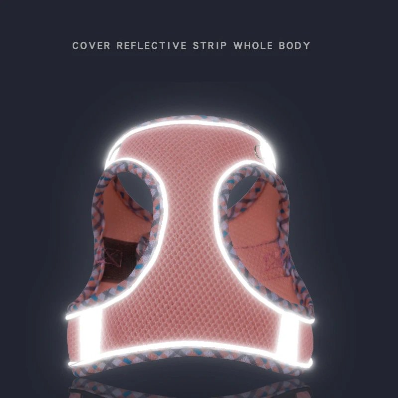 PastelPlaid Mesh Step-In Harness & Leash Set - Image 3
