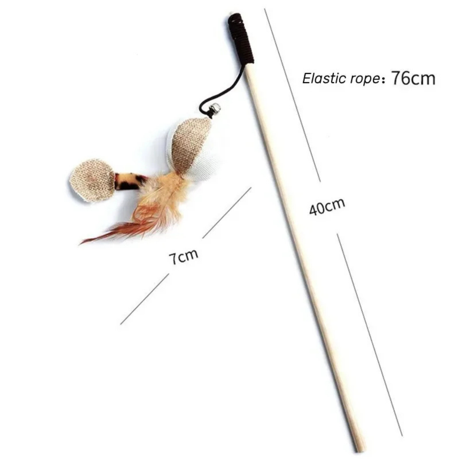 FeatherPounce Wooden Cat Teaser Wand - Image 4