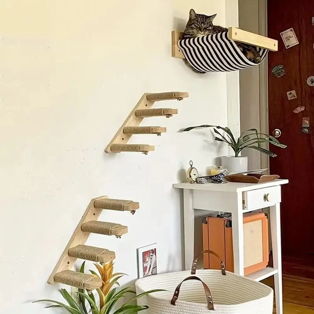 Solid Wood Cat Climbing Shelf - Image 2