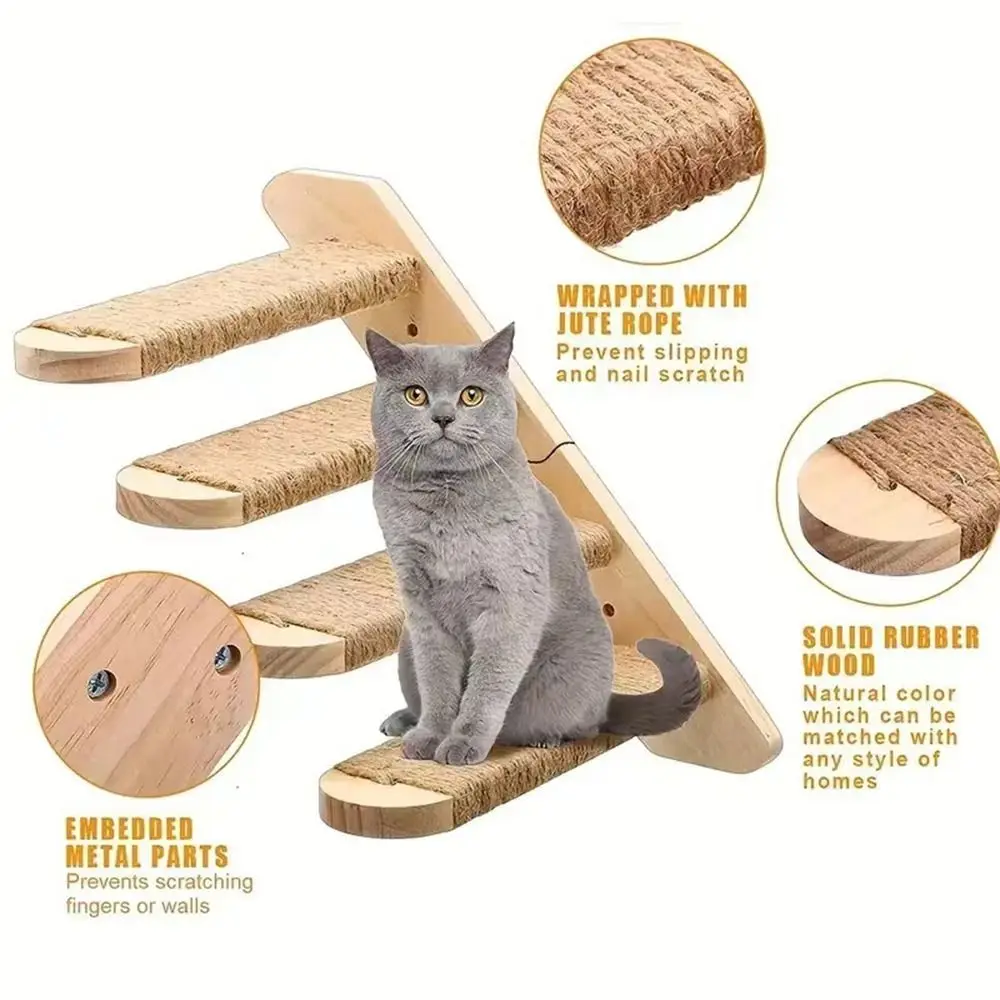 Solid Wood Cat Climbing Shelf - Image 4