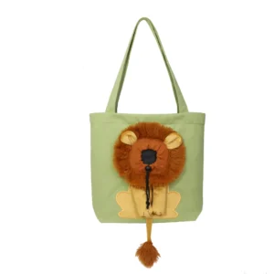 Lion Canvas Shoulder Bag