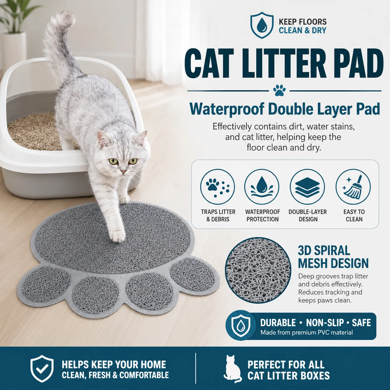 Dual-Layer Cat Litter Mat - Image 4