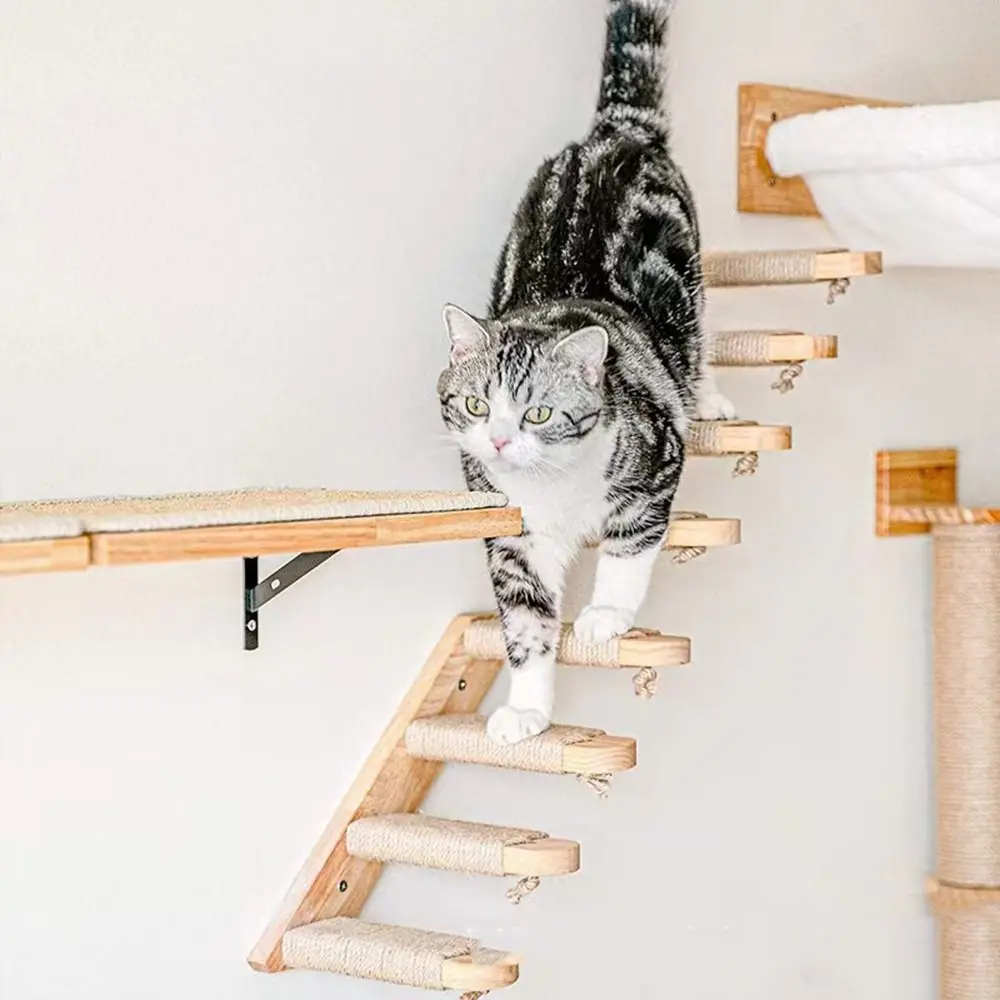 Solid Wood Cat Climbing Shelf - Image 3