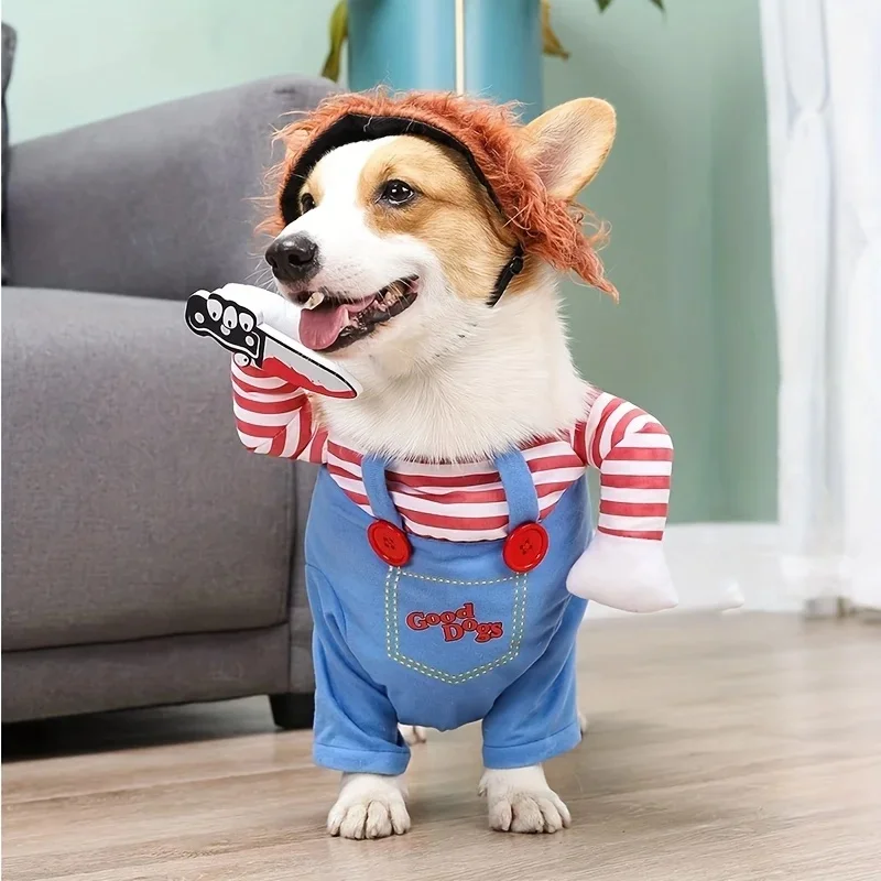 Spooky Doll Pet Cosplay Outfit - Image 3