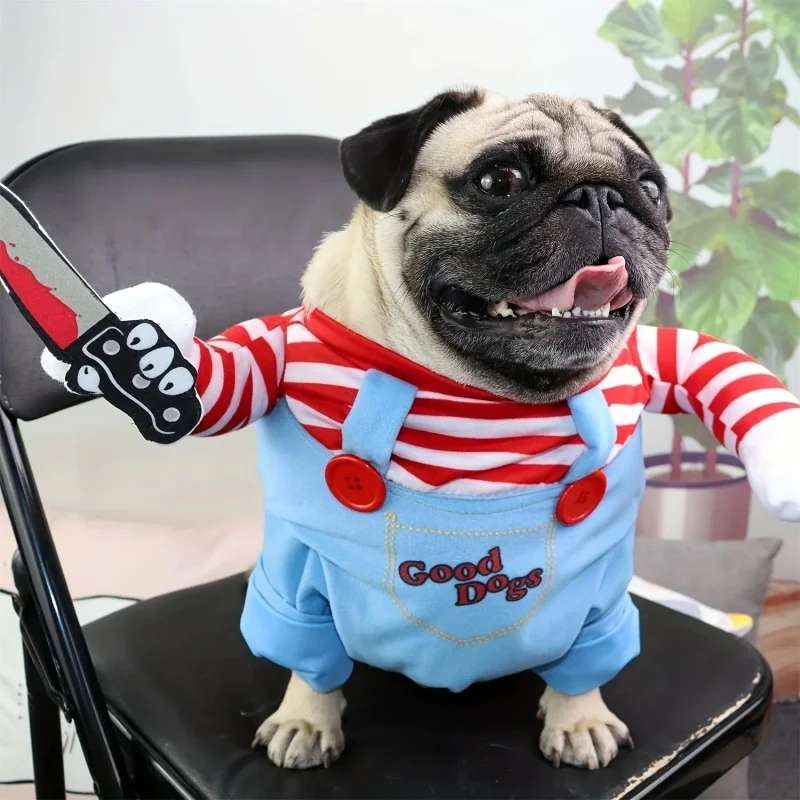 Spooky Doll Pet Cosplay Outfit - Image 8