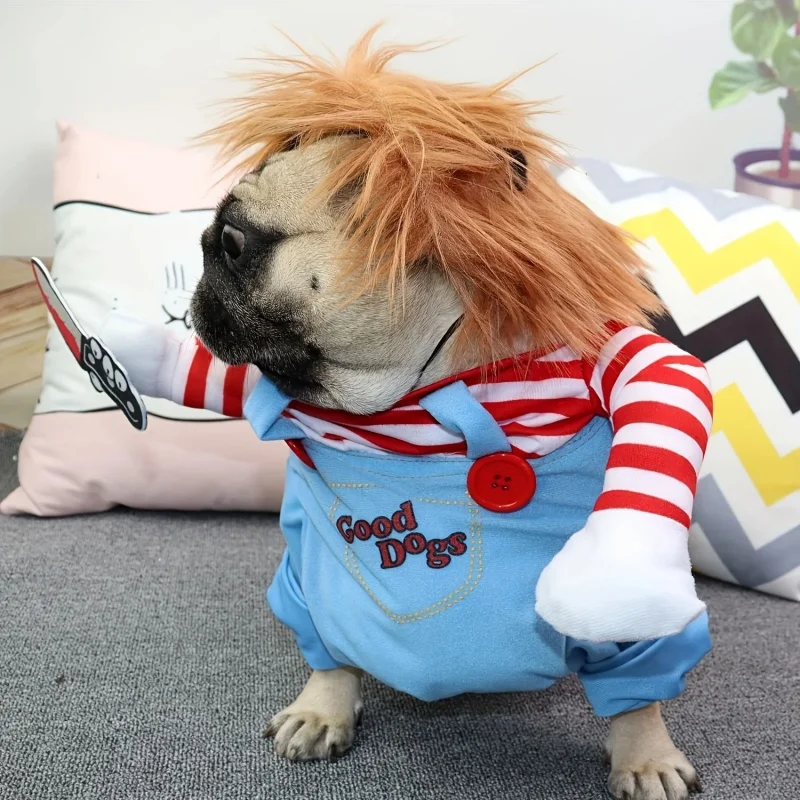 Spooky Doll Pet Cosplay Outfit - Image 2