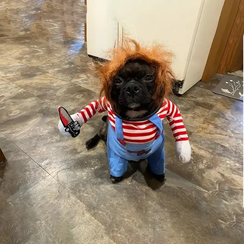 Spooky Doll Pet Cosplay Outfit - Image 12