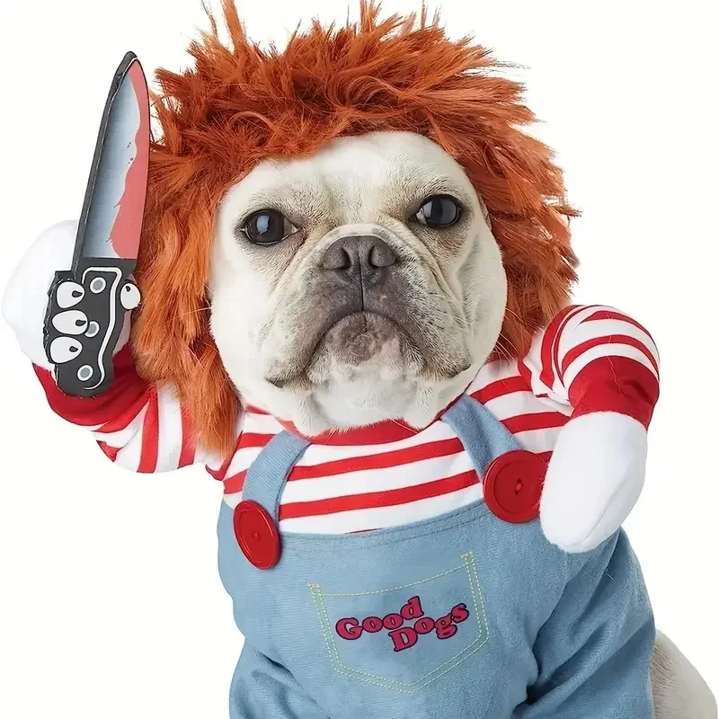 Spooky Doll Pet Cosplay Outfit - Image 9