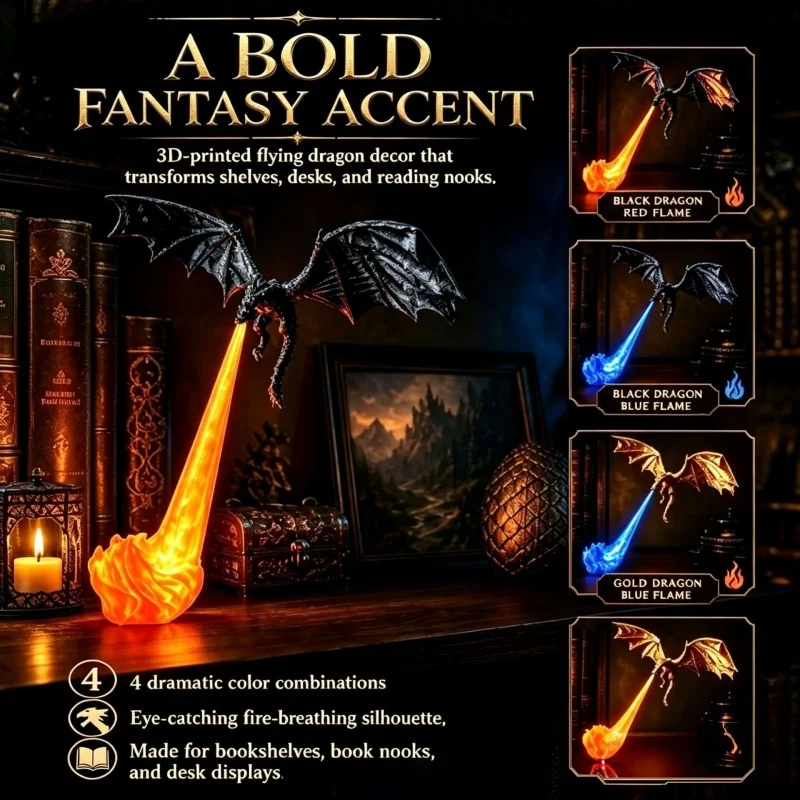 DoD/GOT Dragon Bookshelf Corner Light - Image 3