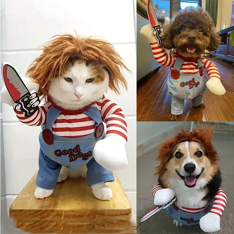 Spooky Doll Pet Cosplay Outfit - Image 13